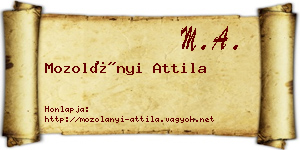 Mozolányi Attila névjegykártya