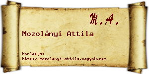 Mozolányi Attila névjegykártya