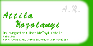 attila mozolanyi business card